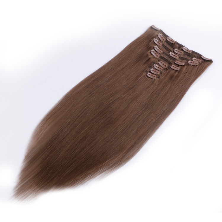 Clip in human remy hair extension made in china SJ0057